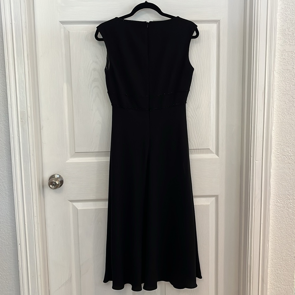 Vintage Jones New York Black Bias Cut Beaded Cocktail Dress - Picture 5 of 6